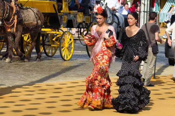 Flamenco dancers in Seville
